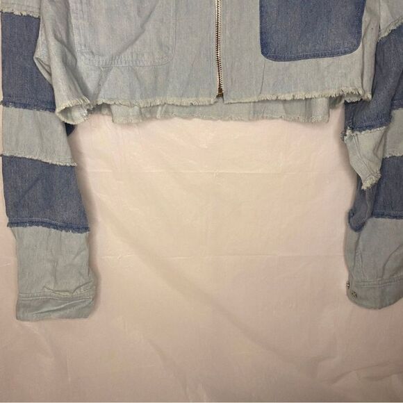 Fashion Nova Denim Patchwork Jacket Size S - Picture 2 of 7